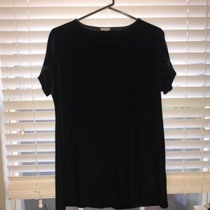 Black Velvet T-Shirt Dress